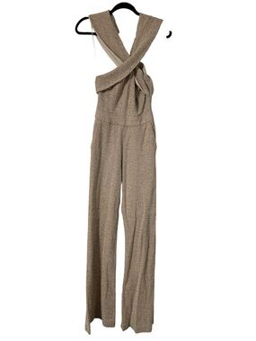 Wai Ming Pink Jacquard Aria Jumpsuit Sz 0